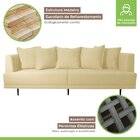 Sofá 4 Lugares 230cm Molas Ensacadas D-33 Linho Laurem Paropa