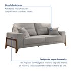 Sofá 4 Lugares 240cm Com Almofadas Milão