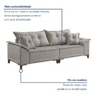 Sofá 4 Lugares 250cm Com Almofadas Zurique