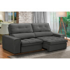 Sofá 4 Lugares 250cm Reclinável Retrátil Veludo Prisma Fergui