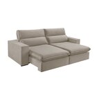Sofá 4 Lugares 250cm Retrátil E Reclinável Free Veludo Bege