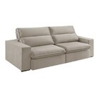 Sofá 4 Lugares 250cm Retrátil E Reclinável Free Veludo Bege