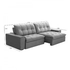 Sofá 4 Lugares 250cm Veludo Retrátil E Reclinável Marrocos Fe