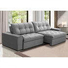 Sofá 4 Lugares 250cm Veludo Retrátil E Reclinável Marrocos Fe