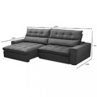 Sofá 4 Lugares 250cm Veludo Retrátril Reclinável Bipartido Da