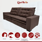 Sofá 4 Lugares 260 Cm Retrátil Mola Bonnel Pillow D28 Real Ve