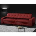 Sofá 4 Lugares 260cm Milano Couro Vermelho G58 - Gran Belo