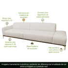 Sofá 4 Lugares 260cm Molino Terminal Esquerdo Pés Alumínio Po