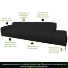 Sofá 4 Lugares 260cm Molino Terminal Esquerdo Pés Alumínio Su