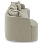 Sofá 4 Lugares 270cm Orgânico Quito Z08 Veludo Bege  - Mpozen