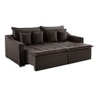 Sofá 4 Lugares 274cm Retrátil E Reclinável Amy Veludo Café