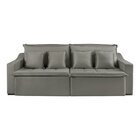 Sofá 4 Lugares 274cm Retrátil E Reclinável Amy Veludo Cinza