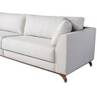 Sofá 4 Lugares 276cm Com Almofadas Base Madeira Maciça Sophie