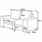 Sofá 4 Lugares 280cm Milano Couro Branco Fosco G58 - Gran Belo