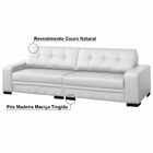 Sofá 4 Lugares 280cm Milano Couro Branco Fosco G58 - Gran Belo