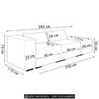 Sofá 4 Lugares 283cm Com Puff Direito Fay Bouclê Branco Z55