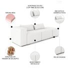 Sofá 4 Lugares 283cm Com Puff Direito Fay Bouclê Branco Z55