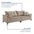 Sofá 4 Lugares 290cm Com Almofadas Zurique