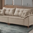 Sofá 4 Lugares 290cm Com Almofadas Zurique