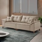 Sofá 4 Lugares 290cm Com Almofadas Zurique