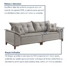 Sofá 4 Lugares 290cm Com Almofadas Zurique