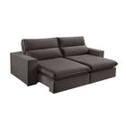 Sofá 4 Lugares 290cm Retrátil E Reclinável Free Veludo Cinza