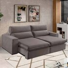 Sofá 4 Lugares 290cm Retrátil E Reclinável Free Veludol Bege