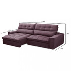 Sofá 4 Lugares 290cm Veludo Bipartido Damman Ferguile