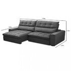 Sofá 4 Lugares 290cm Veludo Bipartido Damman Ferguile