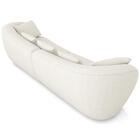 Sofá 4 Lugares 292cm Orgânico Pé Madeira Yume Bouclê Cru Z55