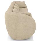 Sofá 4 Lugares 292cm Orgânico Pé Madeira Yume Linho Bege Z55