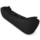 Sofá 4 Lugares 292cm Orgânico Pé Madeira Yume Veludo Preto Z5