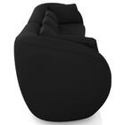 Sofá 4 Lugares 292cm Orgânico Pé Madeira Yume Veludo Preto Z5