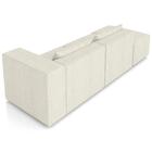 Sofá 4 Lugares 323cm Com Puff Esquerdo Fay Linho Cru Z55 - Mp