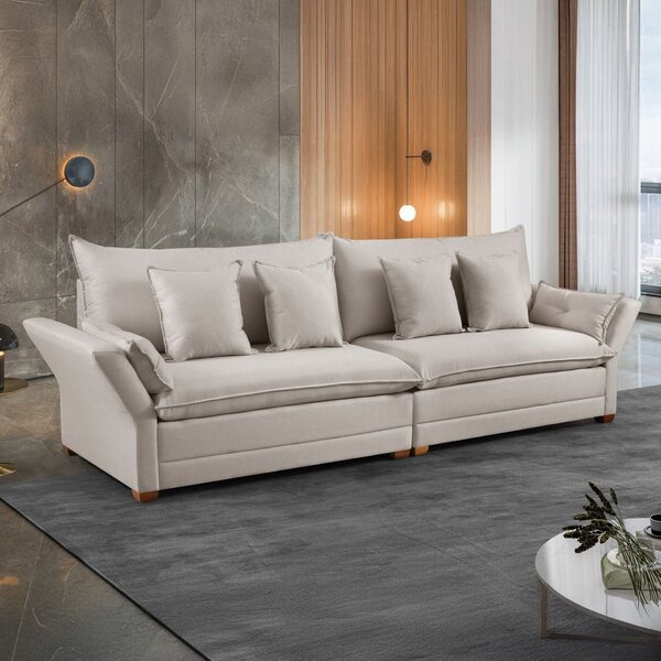 Sofá 4 Lugares 4 Almofadas Copenhague Estofados Martins  Linh