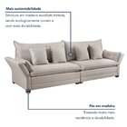 Sofá 4 Lugares 4 Almofadas Copenhague Estofados Martins  Linh