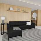 Sofá 4 Lugares Alive Com Chaise Esquerdo Pés E Base Em Madeir