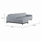 Sofá 4 Lugares Alive Com Chaise Esquerdo Pés E Base Em Madeir