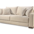 Sofá 4 Lugares Almofada Solta Linho Bege Claro Helô 2,4m
