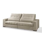 Sofá 4 Lugares Ametista 252 Cm  Veludo Capuccino