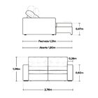 Sofá 4 Lugares Ametista 276 Cm  Veludo Palha
