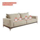 Sofá 4 Lugares Amsterdã  Linho/bege