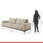 Sofá 4 Lugares Amsterdã  Linho/bege