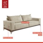 Sofá 4 Lugares Amsterdã  Linho/bege