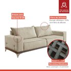 Sofá 4 Lugares Amsterdã  Linho/bege