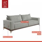 Sofá 4 Lugares Amsterdã  Linho/cinza Claro