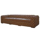 Sofá 4 Lugares Astúria 260cm Couro Mel G58 - Gran Belo