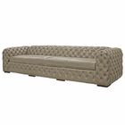 Sofá 4 Lugares Astúria 280cm Couro Bege 66 G58 - Gran Belo