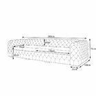 Sofá 4 Lugares Astúria 280cm Couro Branco Fosco - Gran Belo