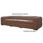 Sofá 4 Lugares Astúria 280cm Couro Castor Mel - Gran Belo